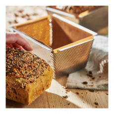de Buyer Air-System Cake Pan 15x8.6 cm with Baking Separation Film - Perforated Stainless Steel
