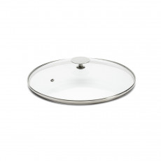 de Buyer glass lid 32 cm with stainless steel knob