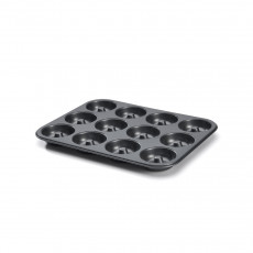 de Buyer baking sheet for 12 mini savarins 7 cm - steel with non-stick coating