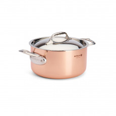 de Buyer Inocuivre Braising Pot 20 cm / 3.3 L - Copper with Stainless Steel Cast Handles