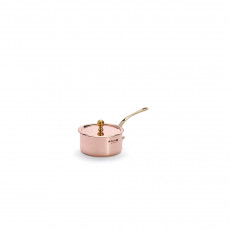 de Buyer Inocuivre Mini Saucepan 9 cm / 0.3 L with Lid - Copper with Brass Handle