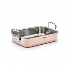 de Buyer Inocuivre Roasting Pan 41x27x8 cm - Copper with Stainless Steel Cast Handles