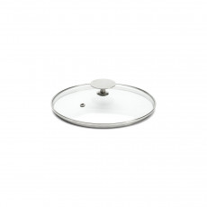 de Buyer glass lid 16 cm with stainless steel knob