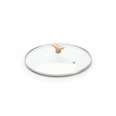 de Buyer glass lid 28 cm with beechwood knob