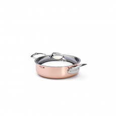 de Buyer Prima Matera Roasting Pan 24 cm / 3.1 L - Copper suitable for induction with stainless steel cast handles