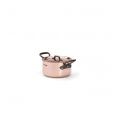 de Buyer Prima Matera Roasting Pot 16 cm / 1.8 L - Copper suitable for induction with cast iron handles