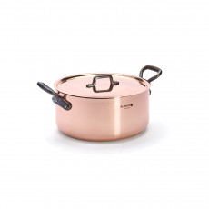 de Buyer Prima Matera Roasting Pot 28 cm / 8.0 L - Copper suitable for induction with cast iron handles
