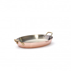 de Buyer Inocuivre pan oval 36 cm - copper with brass handles