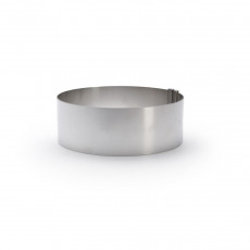 de Buyer baking frame round 18 cm / 6.5 cm high / expandable up to 36 cm - stainless steel
