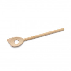 de Buyer B Bois cooking spoon with edge & hole - Beechwood with beeswax finish