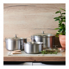 de Buyer Alchimy-Loqy Cookware Set 3-piece - Stainless Steel Multilayer Material