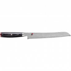 Miyabi 5000 FCD Brotmesser 24 cm - Griff aus Pakkaholz in traditioneller D-Form - FC61 - Schwarz