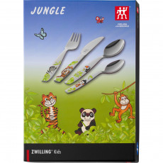 Zwilling Jungle children's cutlery set, 4-piece — stainless steel
