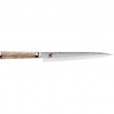 Miyabi 5000 MCD Sujihiki 24 cm - Griff aus Masur-Birke in traditioneller D-Form - MC63 - Braun
