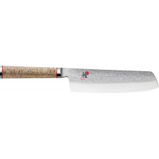 Miyabi 5000 MCD Nakiri 17 cm - Griff aus Masur-Birke in traditioneller D-Form - MC63 - Braun