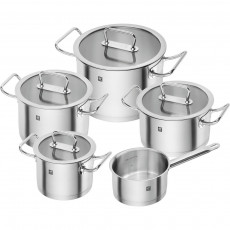 Zwilling Pro cookware cooking pot set 5-piece 18/10 stainless steel