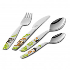 Zwilling Jungle children's cutlery set, 4-piece — stainless steel
