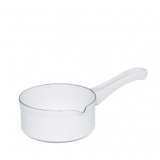 Riess Classic White Baby Handle Casserole 14 cm / 0.75 L - Enamel