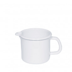 Riess Classic White Spouted Pot 9 cm / 0.5 L - Enamel