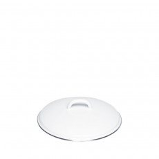 Riess Classic White Lid 16 cm - Enamel with Chrome Edge