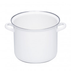 Riess Classic White High Pot 22 cm / 6 L - Enamel