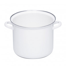 Riess Classic White Tall Pot 22 cm / 6 L - Enamel