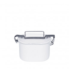 Riess Classic White Oval Sealed Container 0.75 L - Enamel