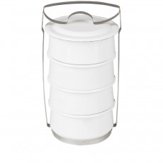 Riess Classic White Food Carrier 4-piece - Enamel