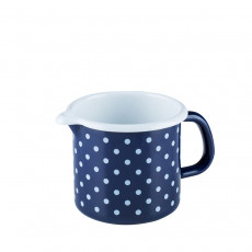 Riess Country Dirndl - Polka Dot Blue Saucepan 10 cm / 0.75 L - Enamel