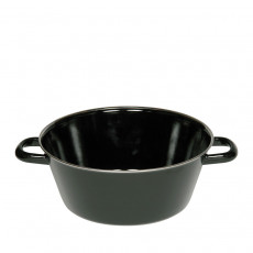 Riess Classic black enamel half-deep lard pan 24 cm - enamel