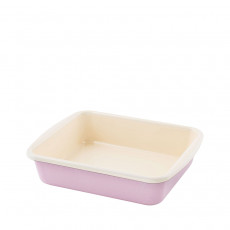 Riess Classic Colorful Pastel Mini Oven Form 24.8x20 cm Pink - Enamel