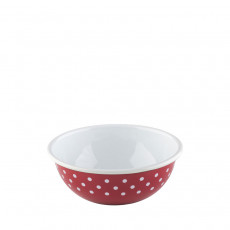 Riess Country Red Polka Dot Bowl 18 cm / 1.0 L - Enamel