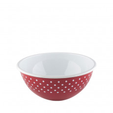 Riess Country Red Polka Dot Bowl 22 cm / 2.5 L - Enamel