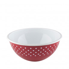 Riess Country Red Polka Dot Bowl 26 cm / 4.0 L - Enamel