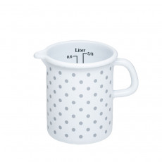 Riess Country Dots Grey Kitchen Measure 0.5 L - Enamel