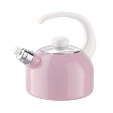 Riess Classic Pastell Water Kettle 18 cm / 2.0 L pink with whistle - Enamel