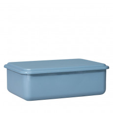 Riess Service + Store Storage Container Medium / Tall Bilberry Blue - Enamel