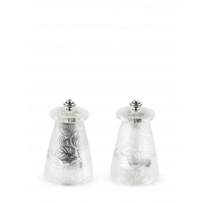 Peugeot Lalique Duo Pepper + Salt Mill 9 cm Crystal - Steel Grinder