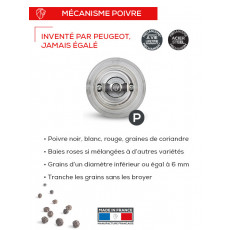 Peugeot Bistro Pepper Mill 10 cm Acrylic - Steel Grinder