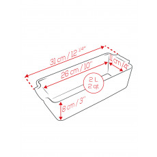 Peugeot Appolia Rectangular Cake Pan 31 cm Slate Grey - Ceramic