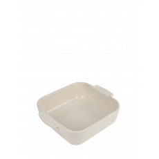 Peugeot Appolia square baking dish 21 cm ecru - ceramic