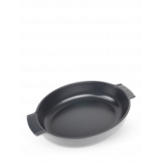 Peugeot Appolia oval baking dish 40 cm slate gray - ceramic