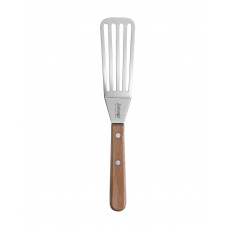 triangle Classic Wood Palette 12 cm narrow - angled / slotted - stainless steel - cherry wood handle