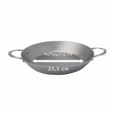 de Buyer Mineral B Paella Pan 32 cm - Iron with Beeswax Coating - Handle Grips