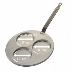 de Buyer Mineral B 3-piece Blinis pan 27 cm - Iron with beeswax coating - Band steel handle