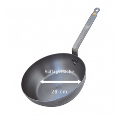 de Buyer Mineral B deep farmhouse pan 28 cm - iron with beeswax coating - strip steel handle