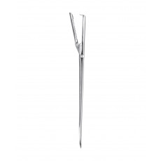triangle safety pin with flap - stainless steel