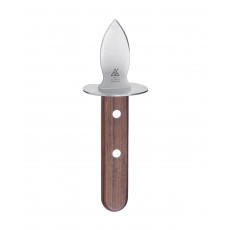 triangle oyster opener - stainless steel - wooden handle