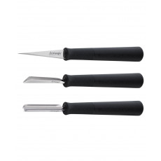 triangle Carving Carving Knife Basic Set 3-piece - Stainless Steel - Plastic Handle