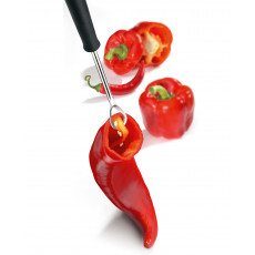 triangle bell pepper corer - stainless steel - plastic handle